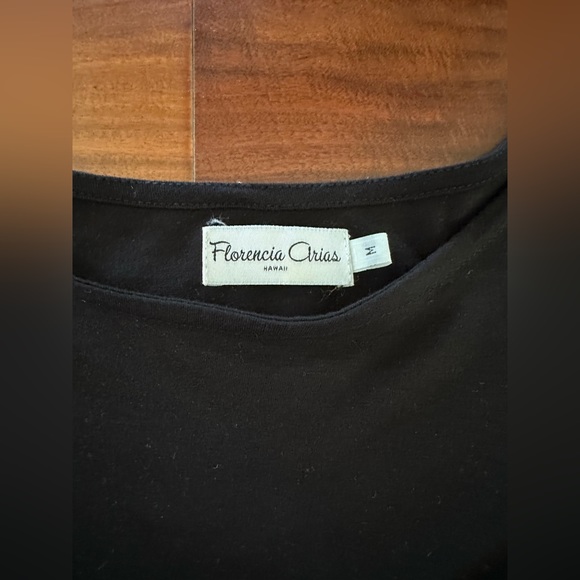 Florencia Arias black long sleeve twist dress size M - Picture 3 of 4